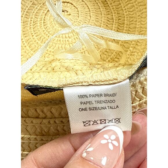 Panama Jack Floppy Paper Braid Bucket Hat Seashell Tan Beige Beach Ocean Vaca OS - Picture 8 of 8